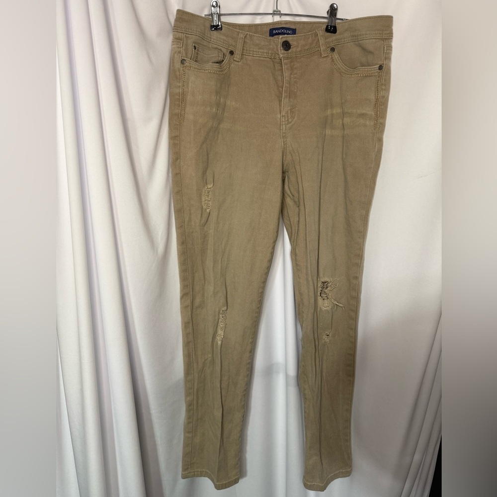 Bandolino Khaki Slim Ponte Pants